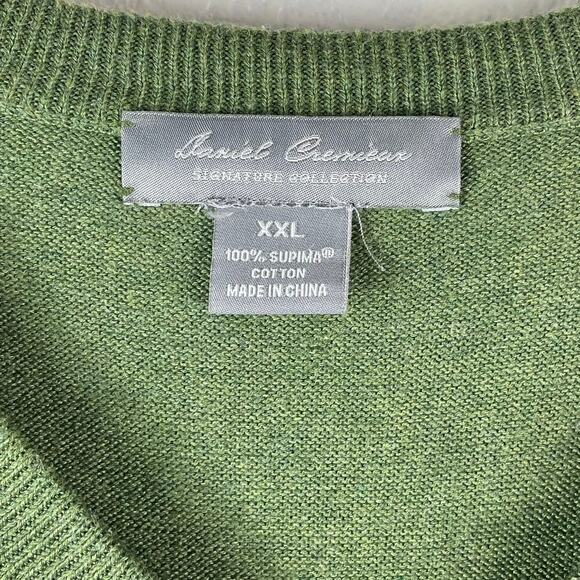 Daniel Cremieux Men's Sage Green Sweater Vest Size XXL Pima Cotton Golf Office - Picture 3 of 6